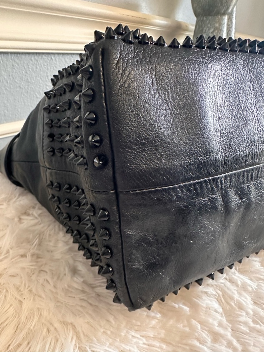 Christian Louboutin Black Tote with Gold Accents - Picture 6 of 16